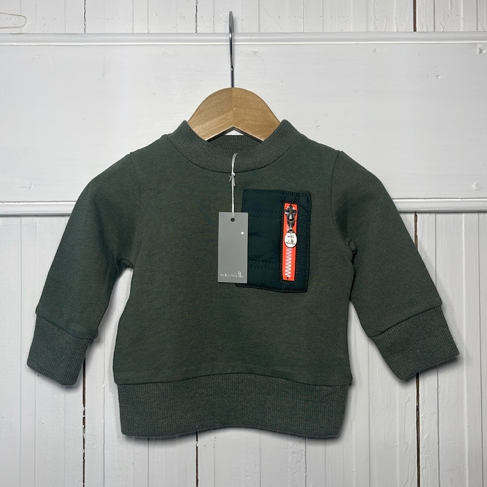 MIKI MIETTE NWT Boys Thick Basic Crewneck Sweatshirt Pullover